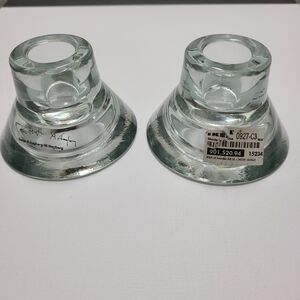 IKEA Clear Glass Candle Holders Taper Votive K Hagberg M Hagberg Set Of 2